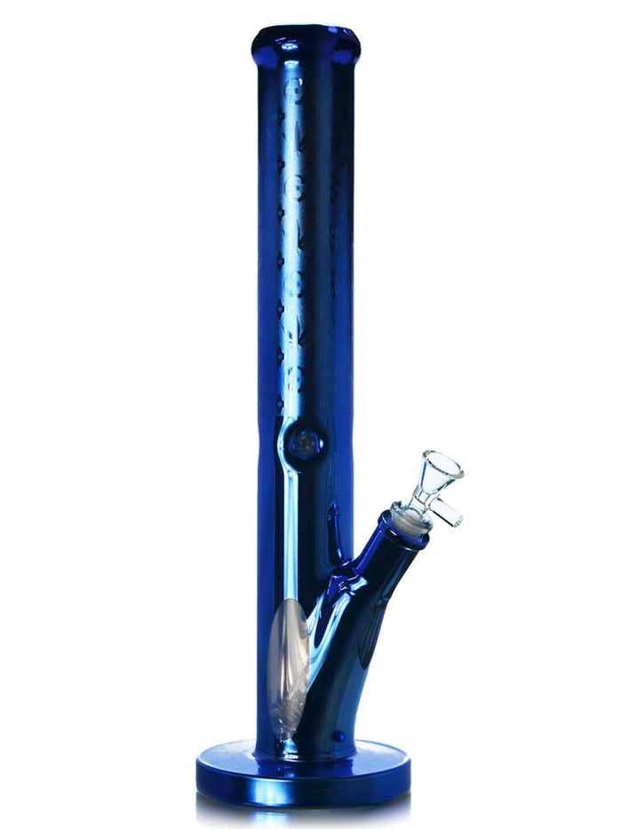 16" Metallic Blue Straight Shot Bong