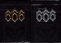 PlayingCardDecks.com-666 Greedy Gold & Skeletal Silver Playing Cards 2 Deck Set