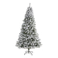 8' Flocked West Virginia Fir Artificial Christmas Tree