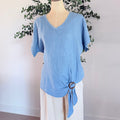 Edith Linen Pullover Blouse