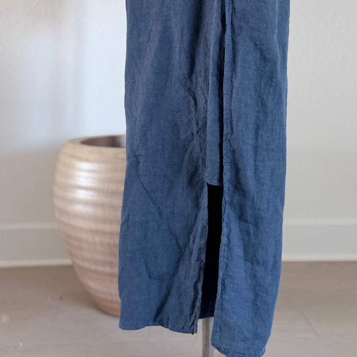Ada Navy Linen Pants