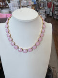 The Sofia NECKLACE in Ultra Petal Pink White Opal