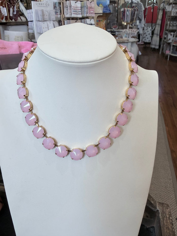The Sofia NECKLACE in Ultra Petal Pink White Opal