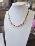 Mini Oakland Necklace in Ultra Chiffon White Opal