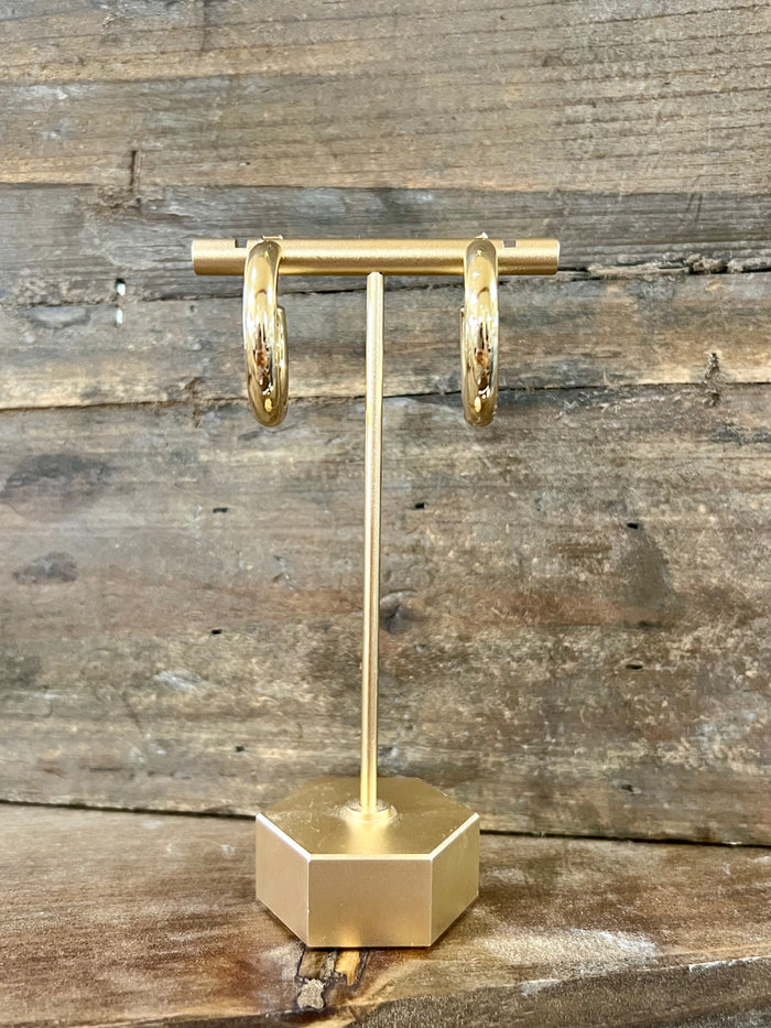 Polished Gold Hoops