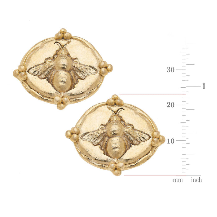 Accent Gold Bee Studs by Susan Shaw