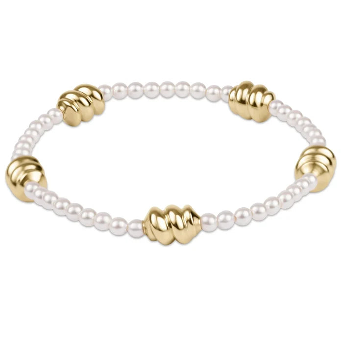 ADMIRE GOLD 3MM PEARL  BRACELET