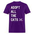 Adopt All the Cats Classic T-Shirt - purple