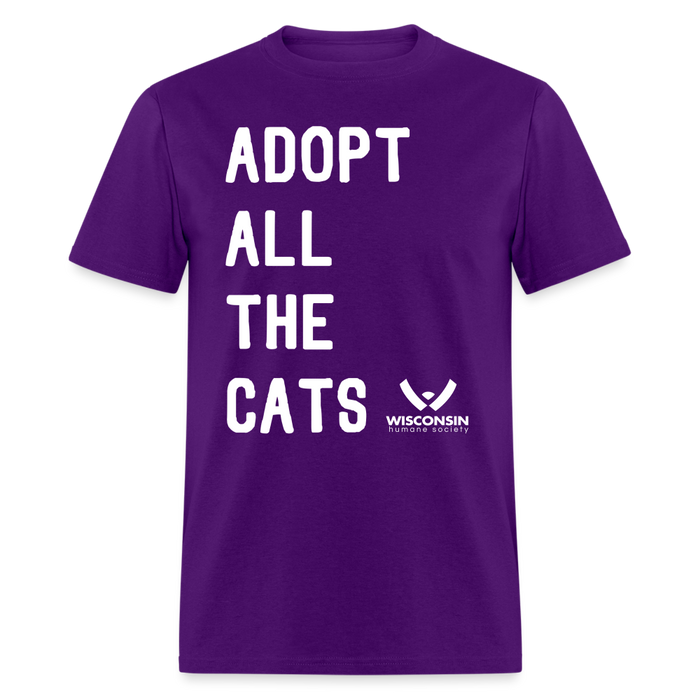 Adopt All the Cats Classic T-Shirt - purple