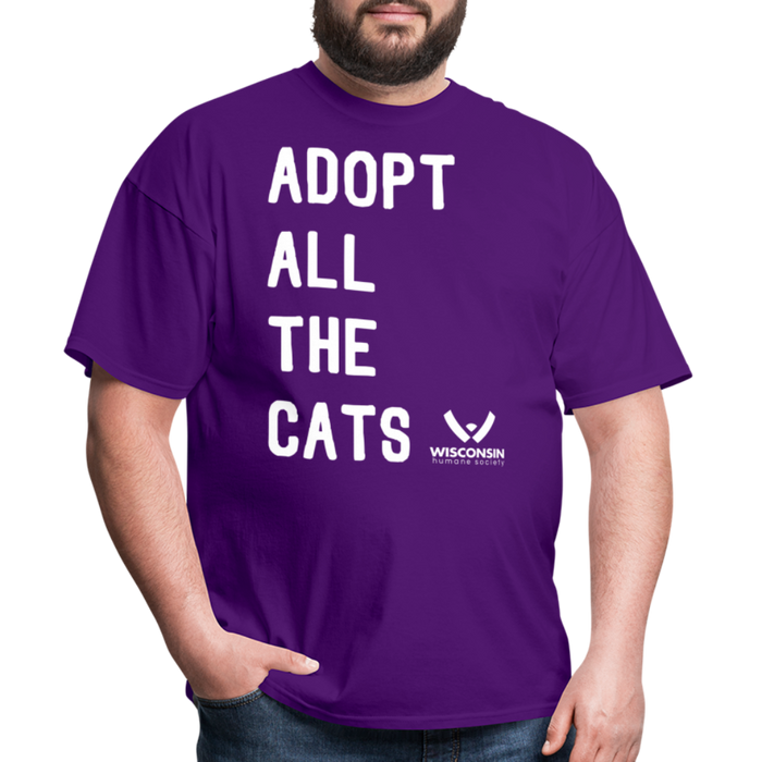 Adopt All the Cats Classic T-Shirt - purple