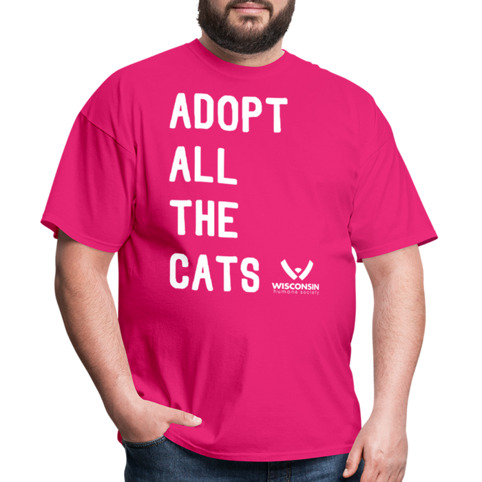 Adopt All the Cats Classic T-Shirt - fuchsia