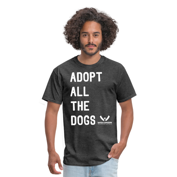 Adopt All the Dogs Classic T-Shirt - heather black
