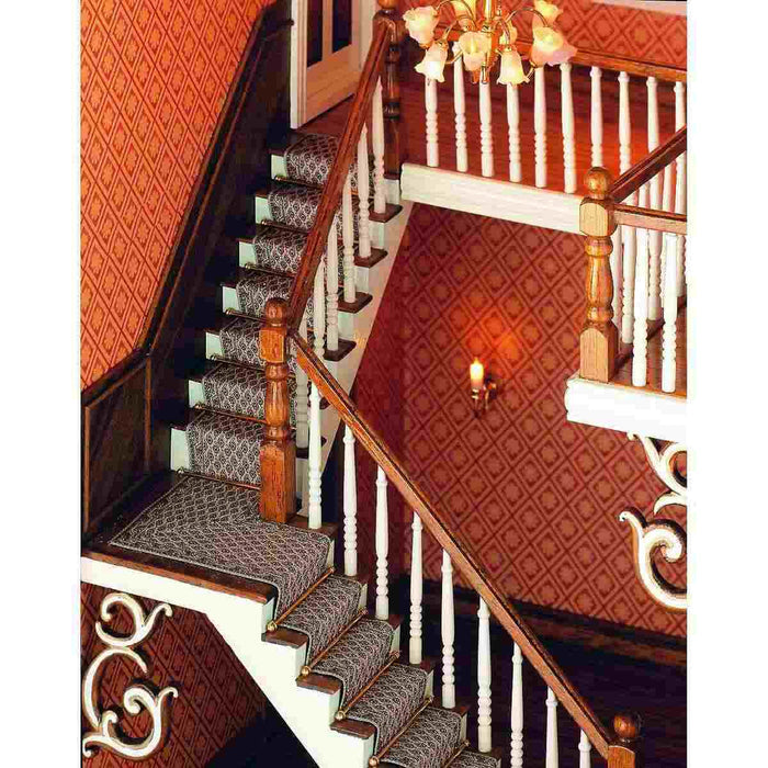 Angled staircase, landing, kit, room height 280 mm (11 1/4") #70125