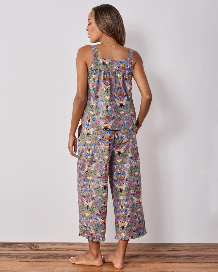 Back To Bed Cropped Pant Set in Bee Tapestry by PrintFresh