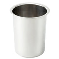 A stainless steel cylindrical cup or tumbler with a flared rim, shown on a plain white background.