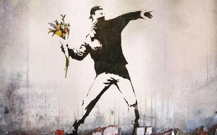 Banksy Collection Banksy Graffiti Rage Flower Thrower Banksy Poster