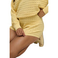 BAREFOOT DREAMS | Heathered Cotton Tulip Pointelle Short - Canary