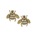 Bianca Yochi Gold Antique Crystal Bee Stud Earrings