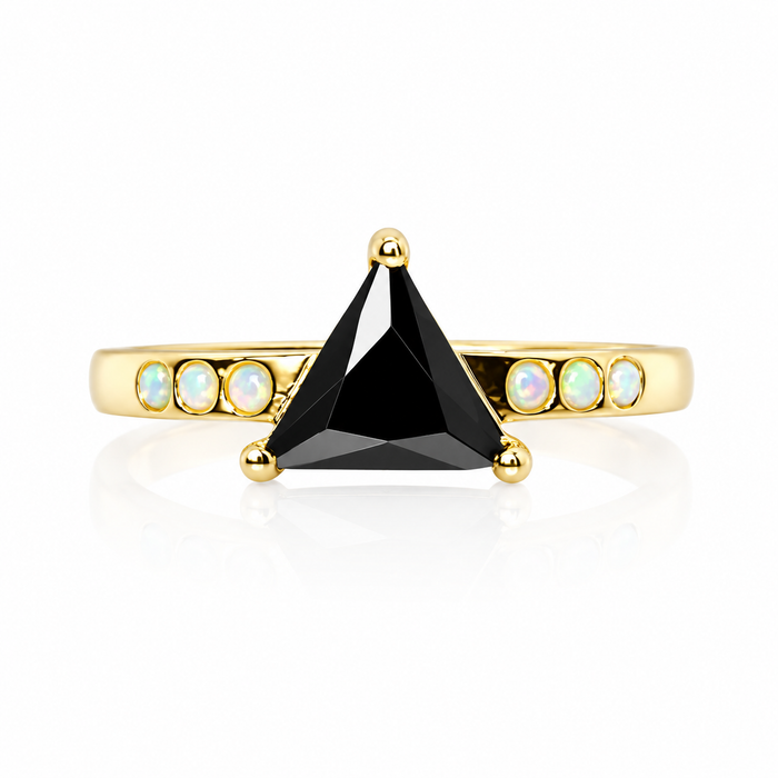 Black Mountain Opal + Onyx Ring