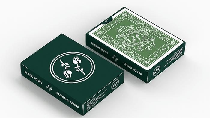 PlayingCardDecks.com-Black Roses Immergrun Playing Cards USPCC