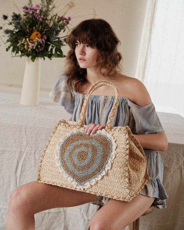 Blaise Raffia Shoulder Bag