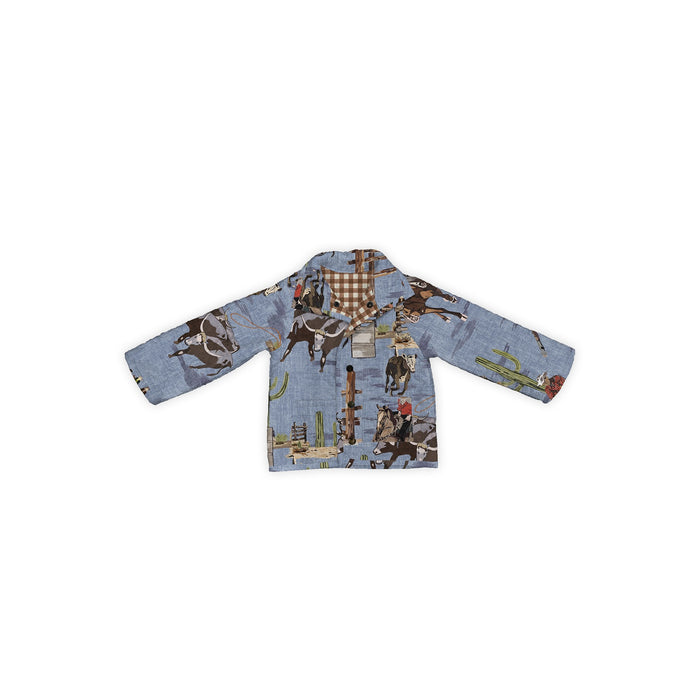 Blaze Chambray Quilted Snap Jacket