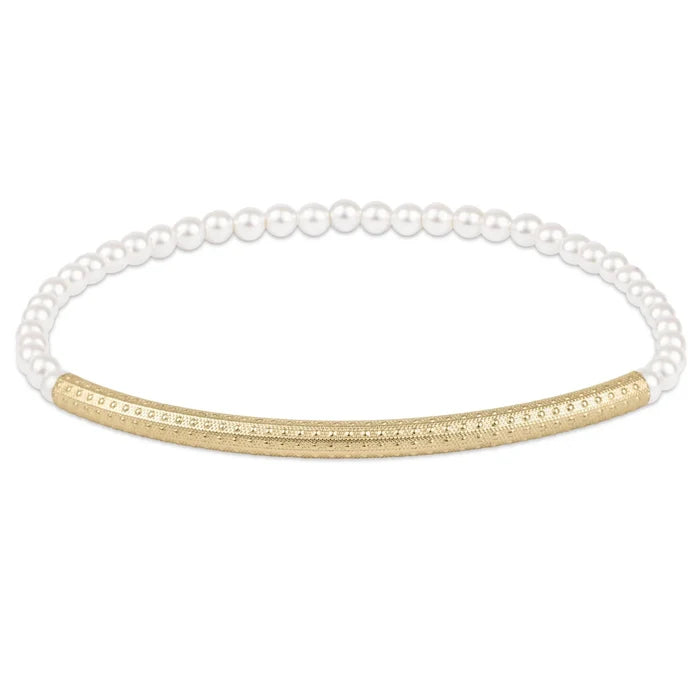 BLISS BAR TEXTURED PEARL 3MM  BRACELET