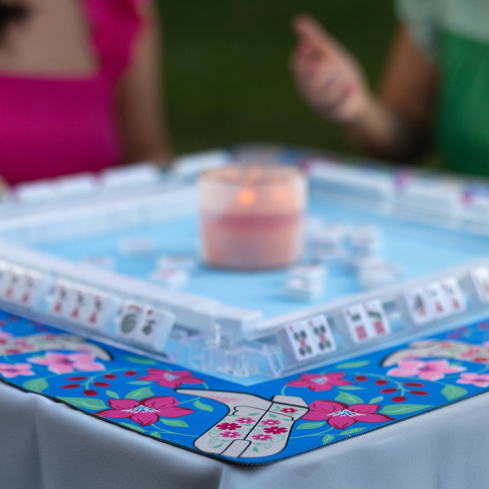 Blue Cowboy Boot Mahjong Mat
