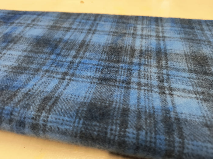 BLUE Hand Dyed Plaid Wool (Medium) (Wholesale)