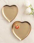 Brass Heart Tidbit Tray Set