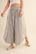 Caitlin Dolphin Hem Wide Leg Pants