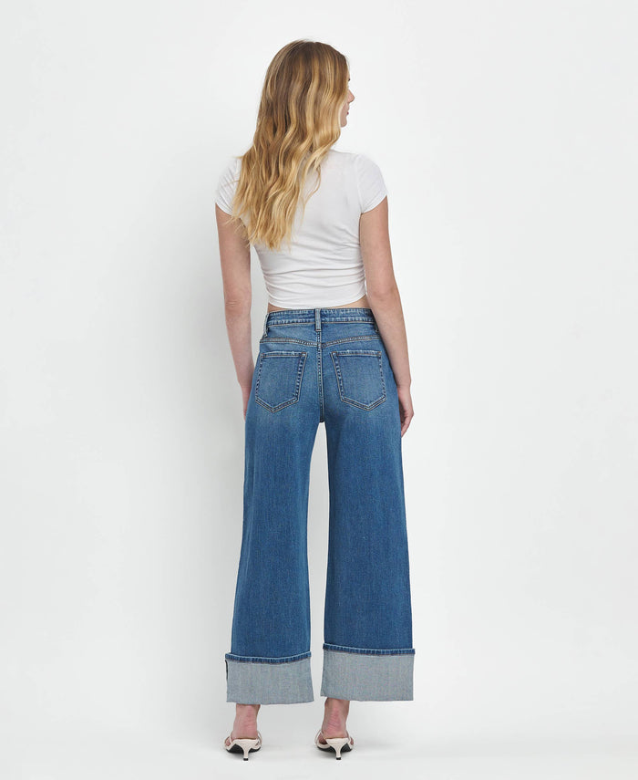 Calliope Super High Rise Cuffed Baggy Jeans