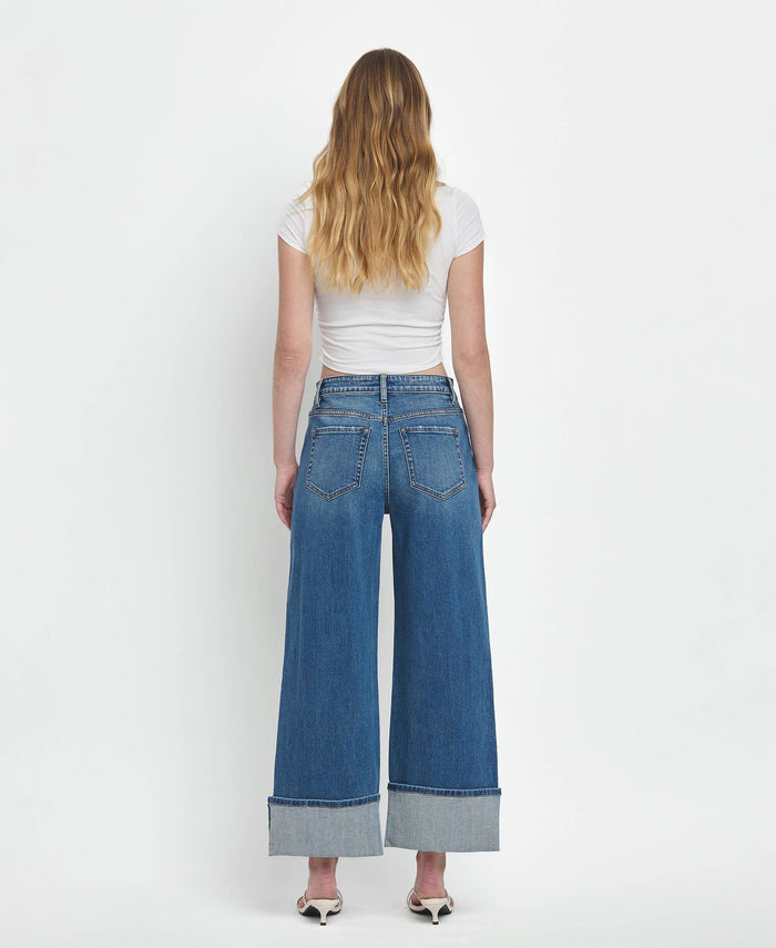 Calliope Super High Rise Cuffed Baggy Jeans