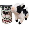 Canned Cow | Stuffed Farm Animal Plush w/Jokes | Unique Gift