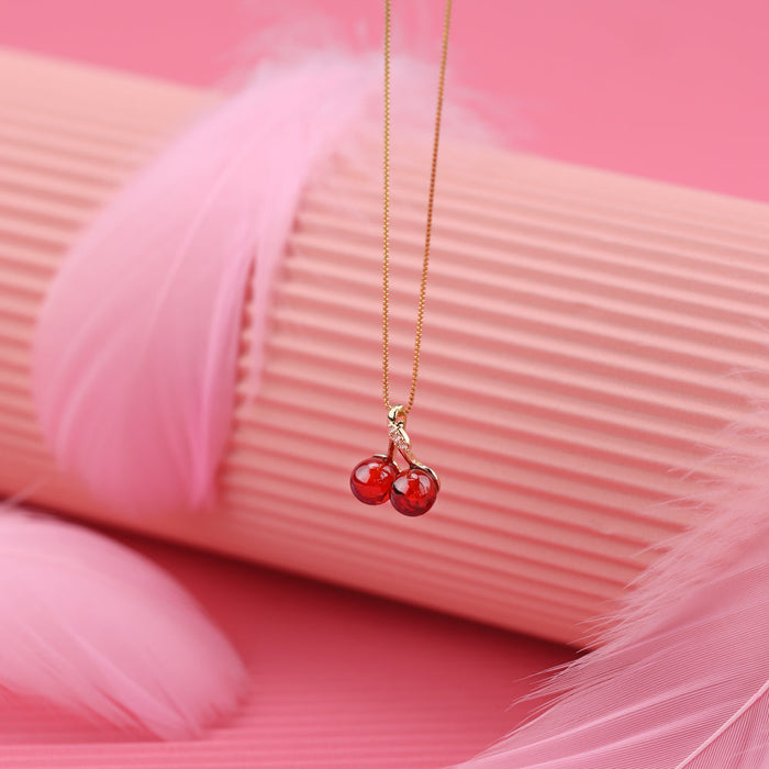 Cherry Stud Earrings or Necklace