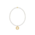 Classic Pearl 3mm Bracelet - Blessed Gold Disc