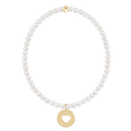 Classic Pearl 3mm Bracelet - Love Gold Disc