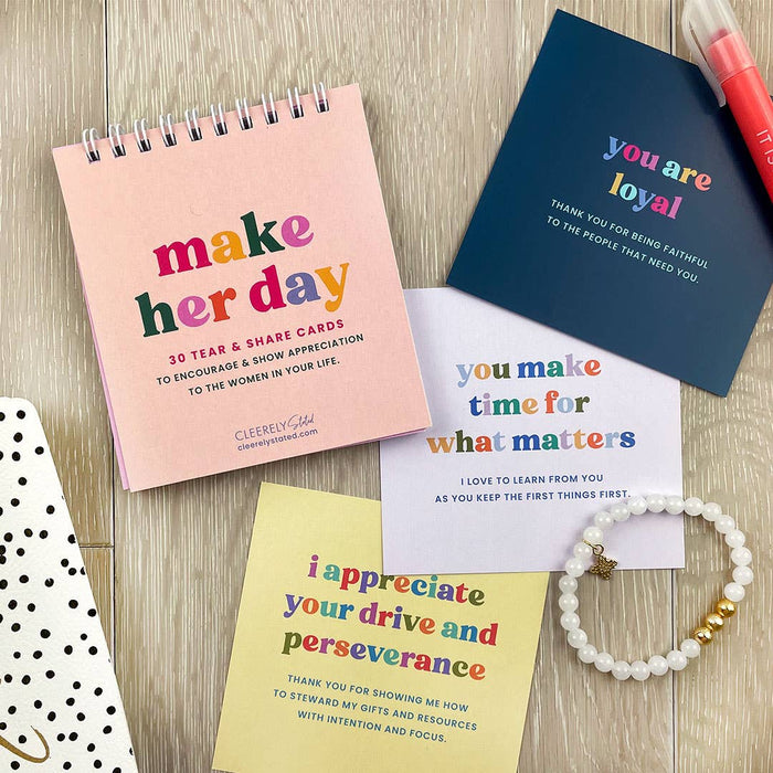 Cleerely Stated Make Her Day Tear & Share Cards