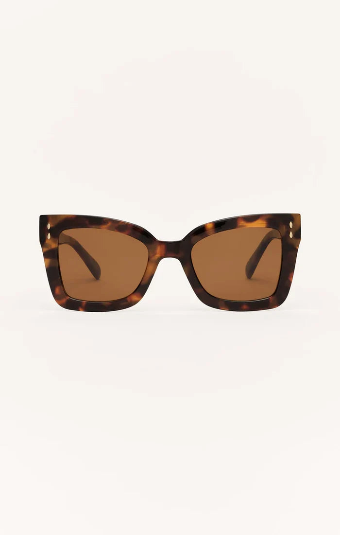 Confidential Brown Tortoise - Brown Polar Sunglasses by Z Supply