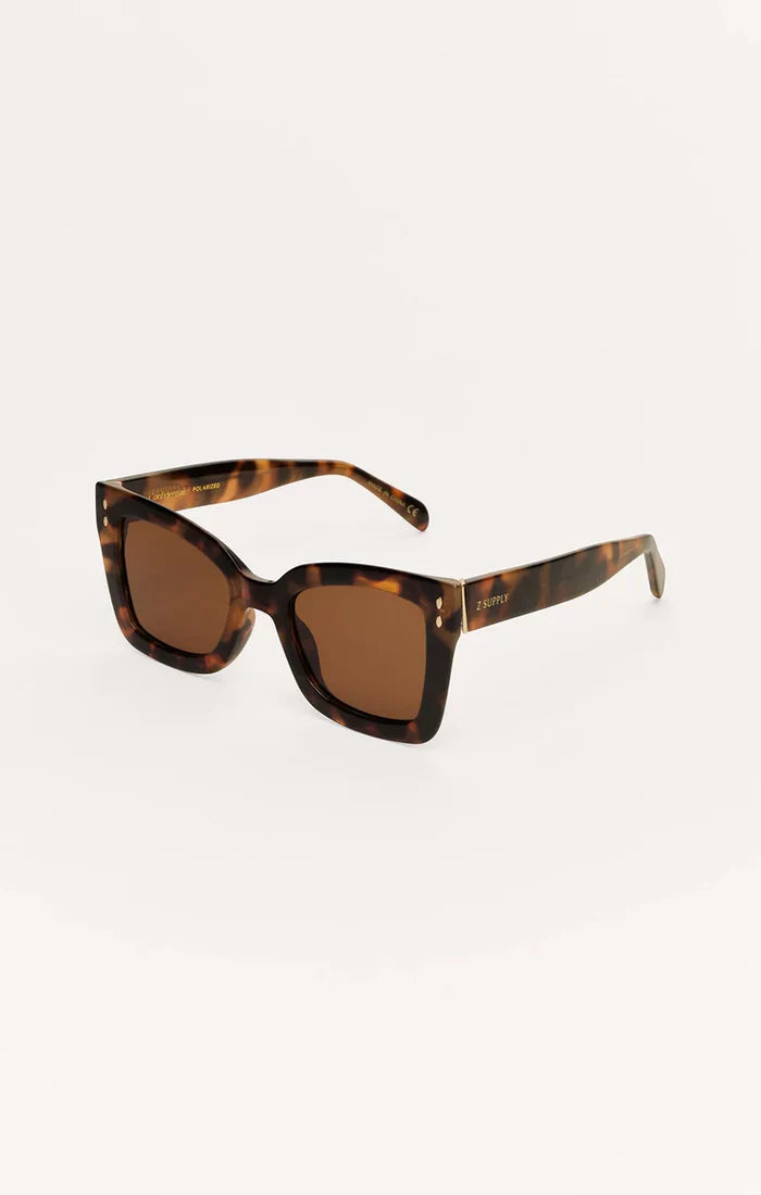 Confidential Brown Tortoise - Brown Polar Sunglasses by Z Supply