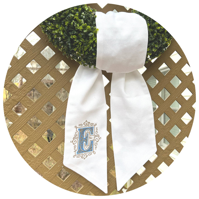 Cotton Pique Wreath or Basket Sash