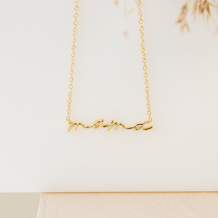 Dainty Mama Necklace mother initial necklace