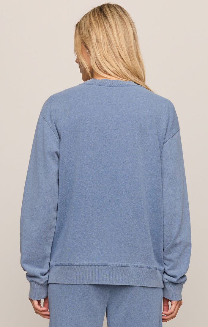 Dazed End Knit Denim Cardigan - Santorini Indigo by Z Supply