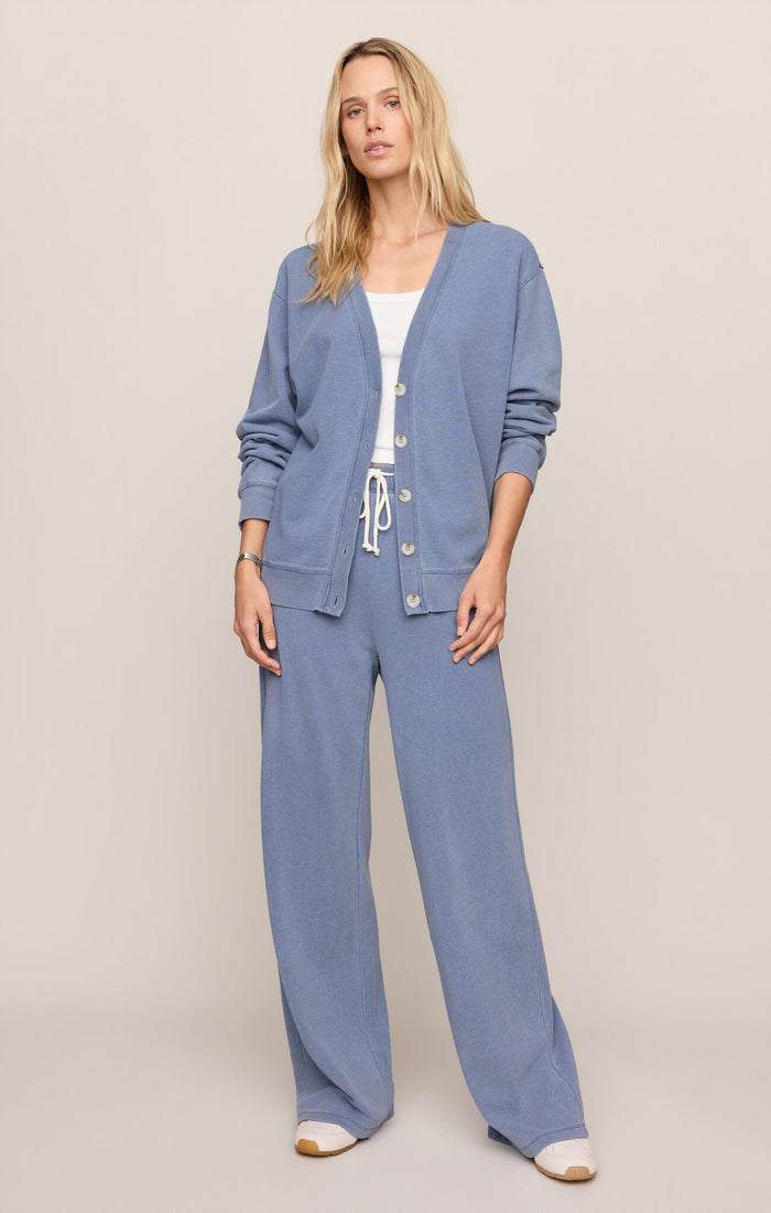 Dazed End Knit Denim Cardigan - Santorini Indigo by Z Supply