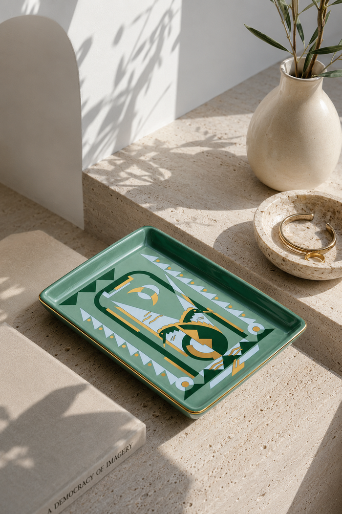 Deco Ceramic Tray –  Seahorse