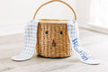 Easter Basket with Gingham Bunny Ears