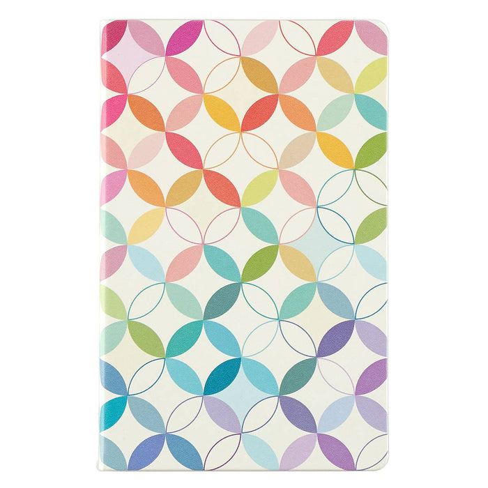 Erin Condren Design - 5x8 Vegan Leather Notebook - Lined, Mid Century Circles