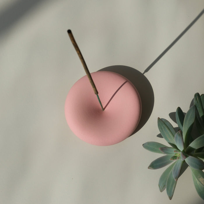 Eve incense holder in blood orange finish