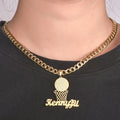 Father's Day Gift Personalized Basketball Pendant Nameplate Necklace