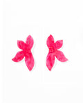 Fern Statement Earrings - Cosmic Pink